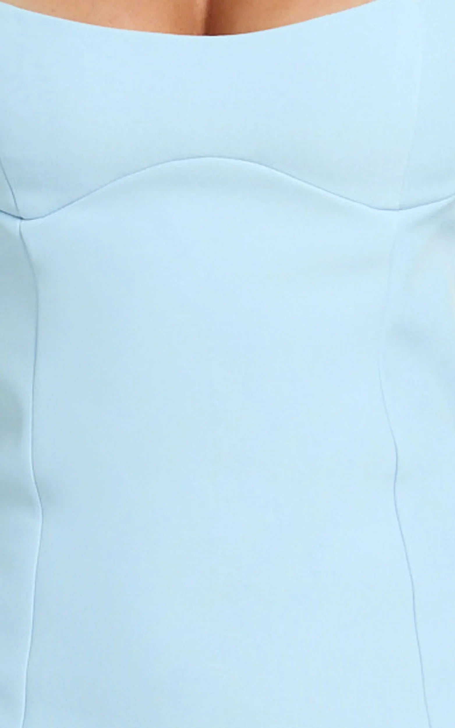 Aretha Mini Dress - Corset Panel Dress in Blue