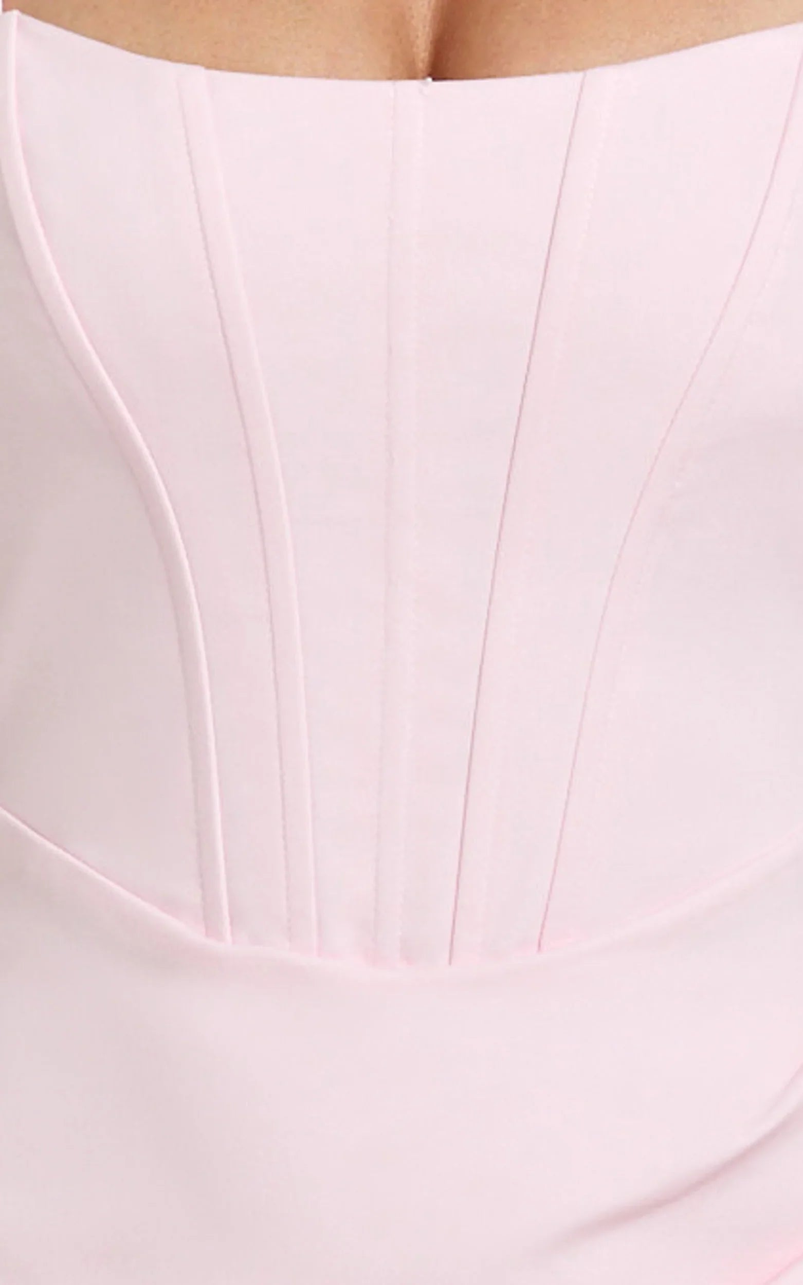Karlie Maxi Dress - Scoop Neck Fitted Dress in Pink